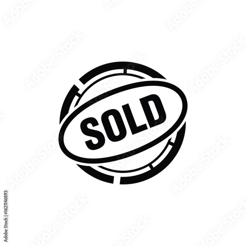 Untitled-90.eps Sold Stamp Vector Illustration of Transaction Completion