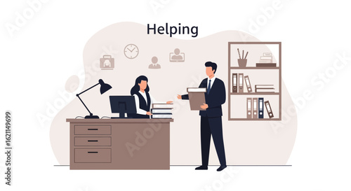 Executive Collaboration At Office Sharing Documents For Better Workflow