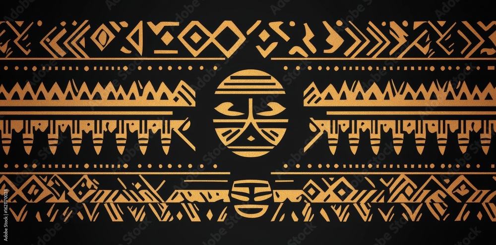 African print features a tribal seamless pattern with a decorative traditional vintage aesthetic, set against a colorful abstract background, comprising a hand-drawn modern illustration of trendy African print features a tribal seamless pattern with a decorative traditional vintage aesthetic, set against a colorful abstract background, comprising a hand-drawn modern illustration of trendy