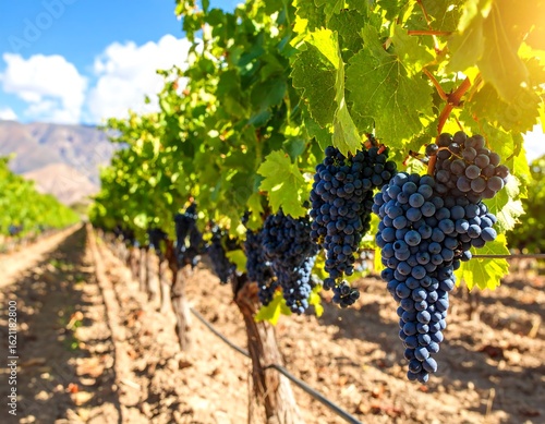 Wallpaper Mural Vineyard scene with ripe grapes Torontodigital.ca