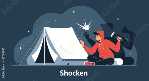 Camping Trip Night Scare Reveals Fearsome Shadow Silhouettes Around Tent