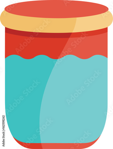 Cartoon jar of blue liquid with red lid Free Download Cartoon jar of blue liquid with red lid - GFXLoad