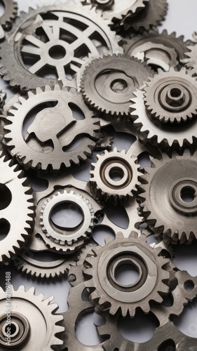 Wallpaper Mural Close up of a pile of metal gears and cogs Torontodigital.ca