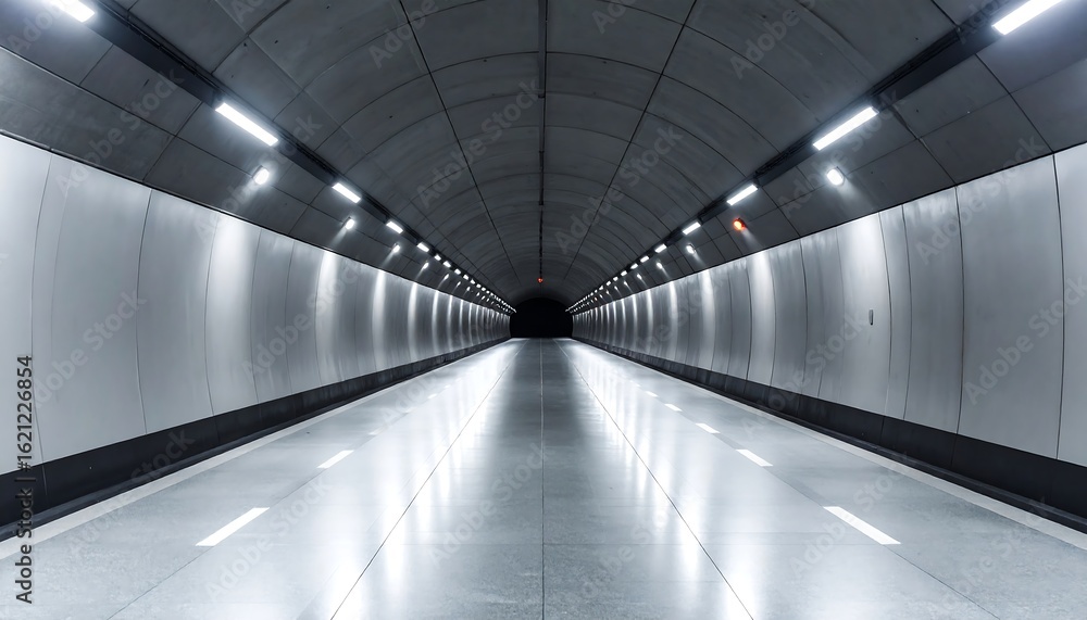 Fototapeta premium Empty modern subway tunnel