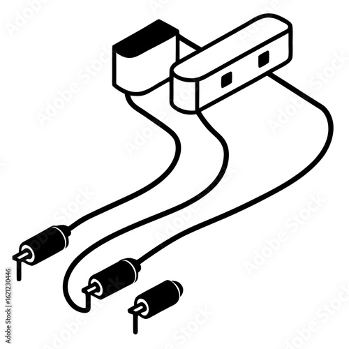 Under-desk cable clips, a mounted power strip, and organized charger cords tied with velcro — clean and practical.