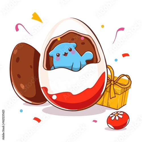 chocolate egg with the toy inside