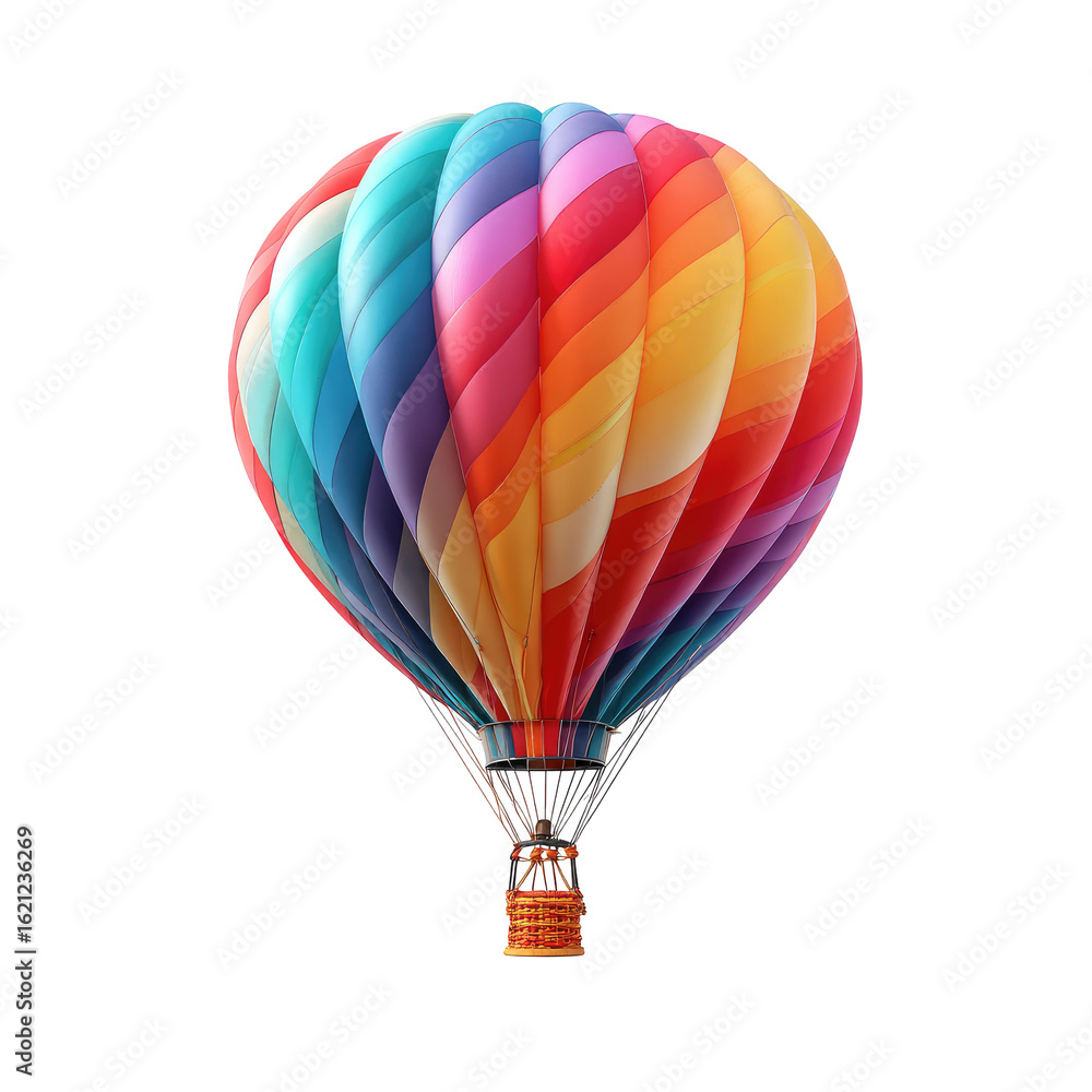 Fototapeta premium Vibrant colorful hot air balloon