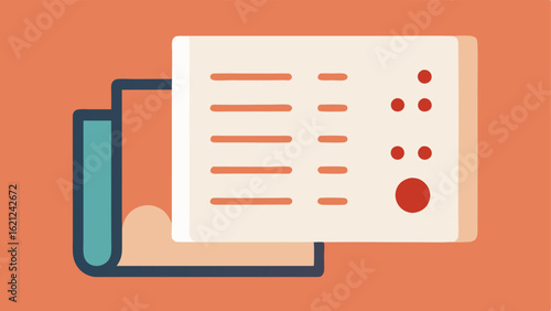 Braille Menu A closeup illustration of a menu with Braille text on it alongside another menu that features large print showing alternatives for different needs.