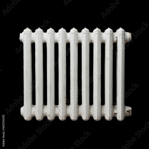 Wallpaper Mural A white cast iron radiator on a black background Torontodigital.ca