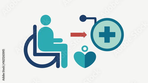Accessible Bathroom Symbol An accessible bathroom sign alongside covered healthcare plans indicating coverage for accessibility modifications.