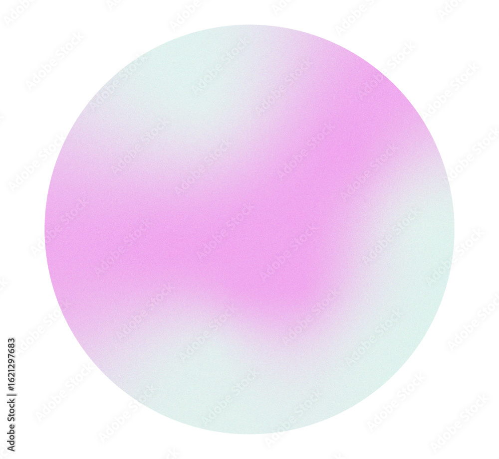 Obraz premium High resolution purple and white gradient circle with subtle grainy texture. Soft blurred edges and vibrant color transitions. Isolated PNG with transparent background. Vibrant gradient glow.