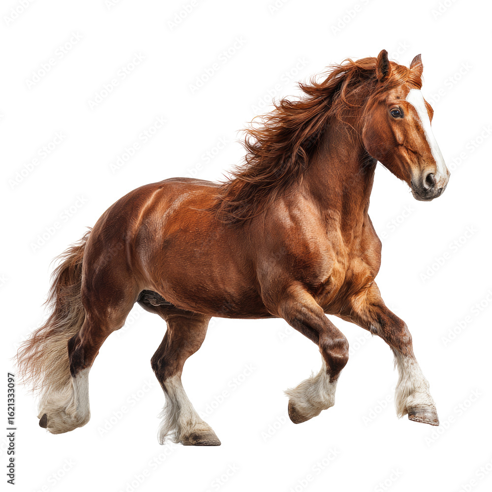 Obraz premium Powerful Clydesdale in motion