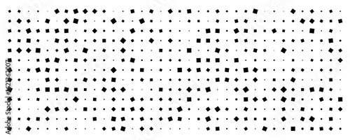 Square shape abstract pattern. Black rectangles texture, geometric fragment grid