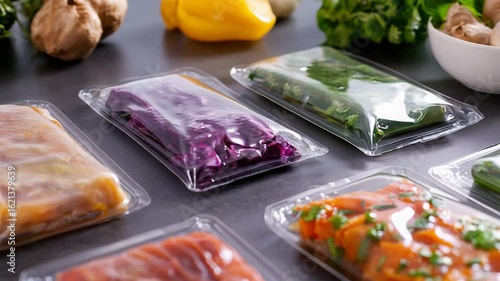 Vacuum packed food products preserving freshness and flavor