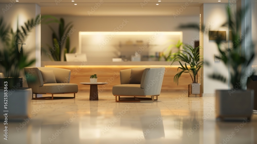 Fototapeta premium Modern hotel lobby interior design