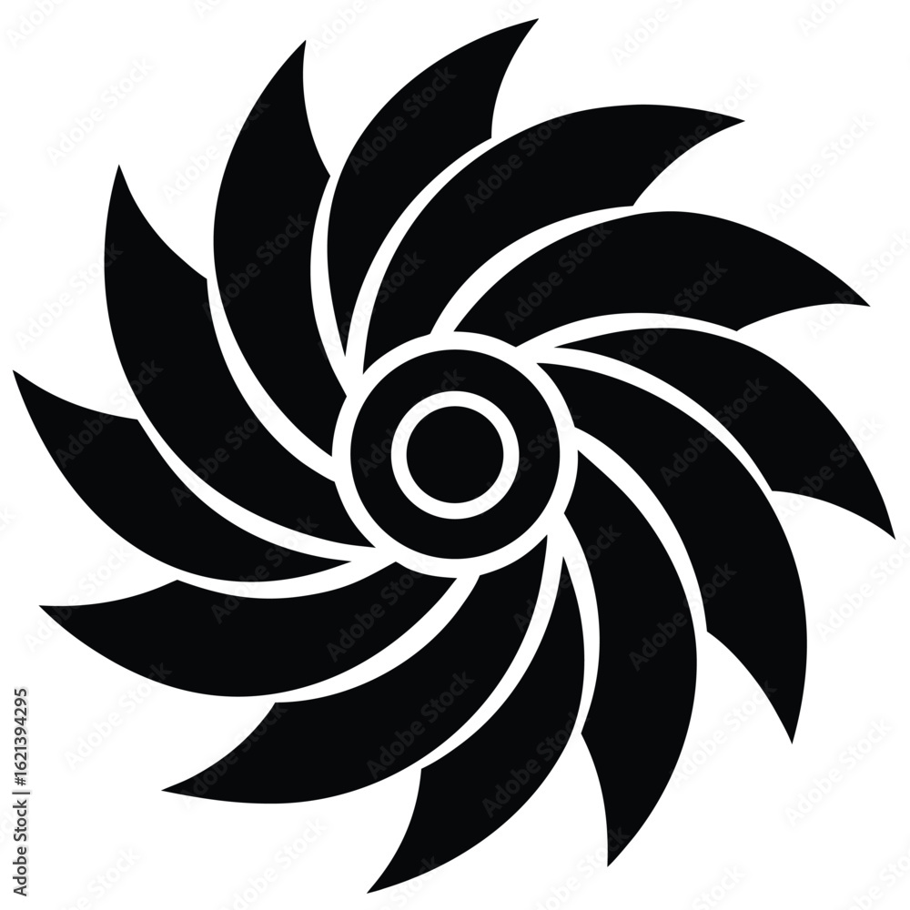 Fototapeta premium mystic swirl flower vector icon