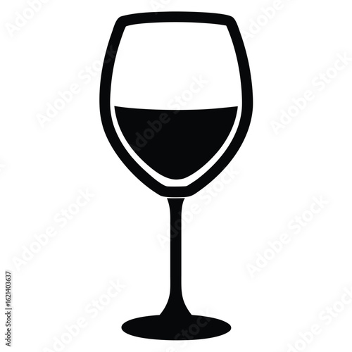 wine glass vector icon