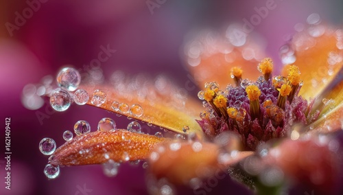 Wallpaper Mural Dew-kissed flower macro shot, garden bokeh, sunrise Torontodigital.ca