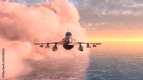 Quadro su tela 戦闘機　3DCGレンダリング