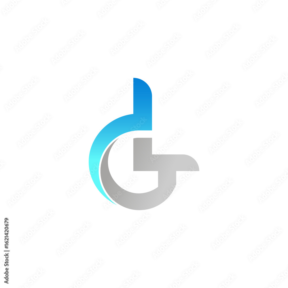 letter initial LG monogram logo blue grey color letter initial LG monogram logo blue grey color