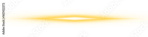 Light beam and glowing line with flare, golden shine and radiant streak. Futuristic overlay with neon glow, blur effect and digital aura in high intensity.