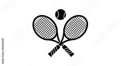 Tennis Rackets and Ball Icon