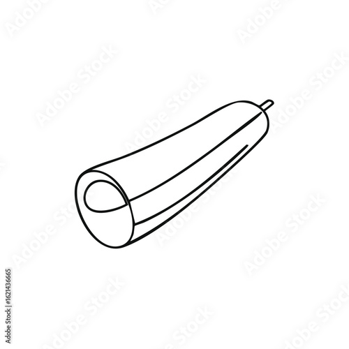 Simple line art illustration of a historical rolled document or ancient scroll design