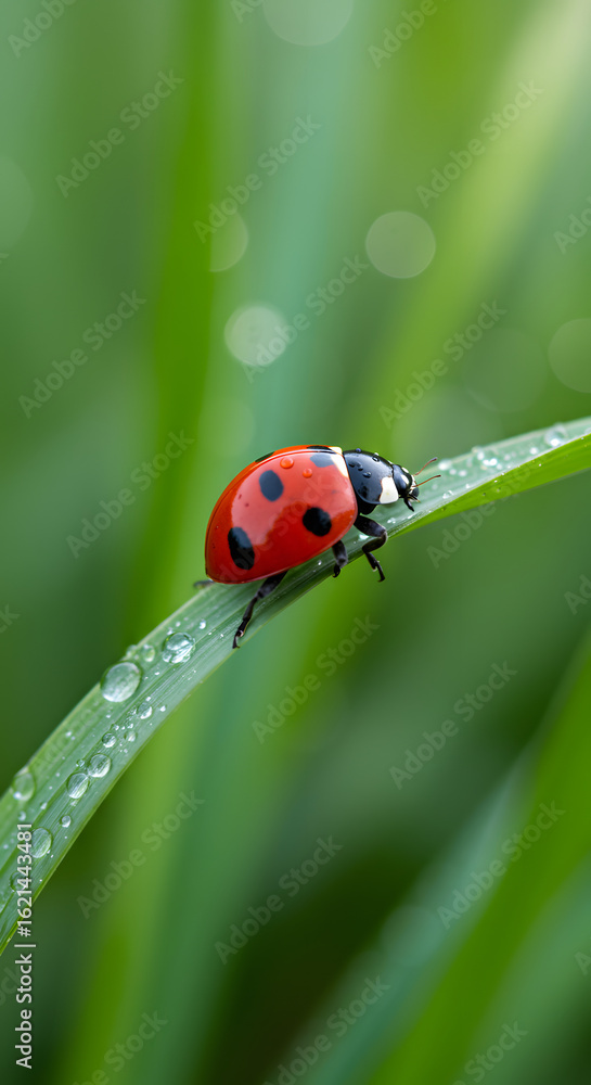 Obraz premium ladybug on a leaf