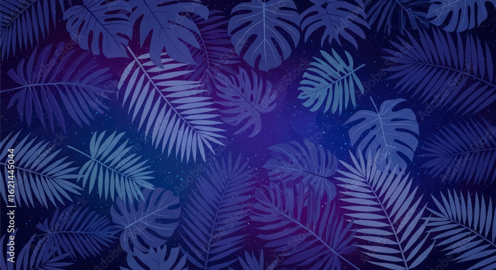 nocturnal tropical leaves: a seamless vector pattern isolated on transparent background nocturnal tropical leaves: a seamless vector pattern isolated on transparent background