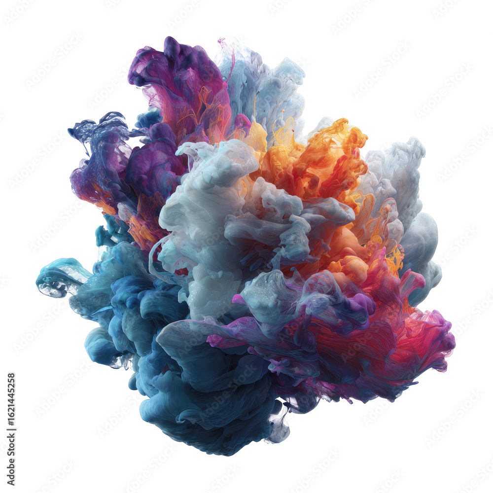 Fototapeta premium Abstract ink explosion in vibrant colors (2)