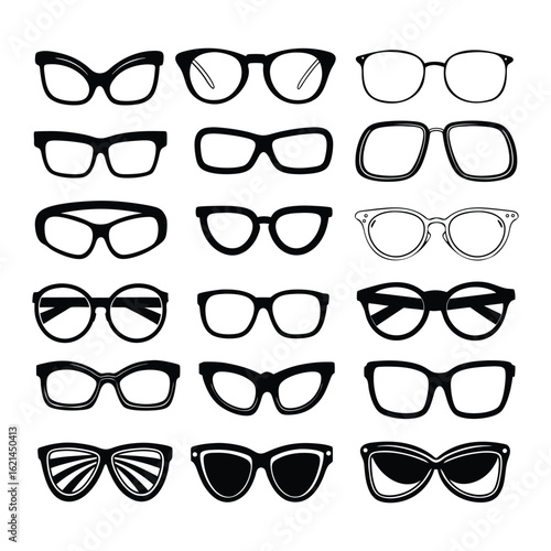 Variety Eyeglasses Collection – Stylish Optical Frame Set vector