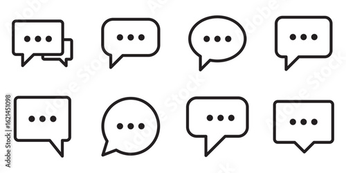comment icon speech bubble symbol Chat message icons - talk message Bubble chat icon. web vector icon collection set