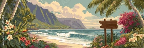 Hawaiian Beach Paradise Landscape