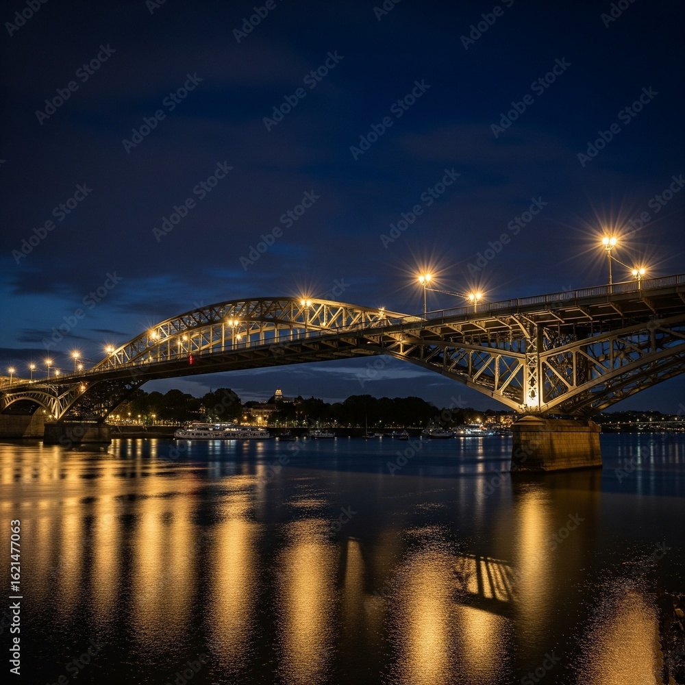 Fototapeta premium night view of the bridge