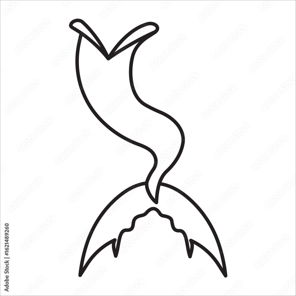 Obraz premium Tail icon outline vector