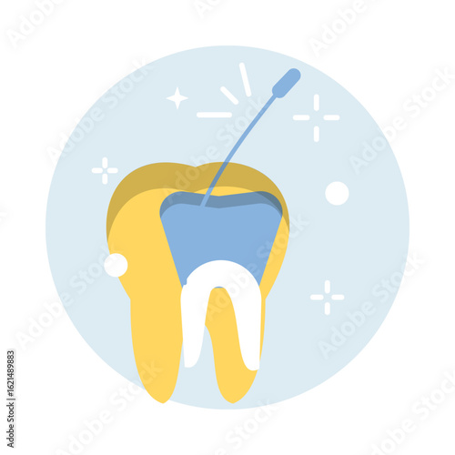 Root Canal Icon. Vector Design