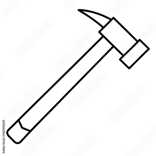 Classic hammer tool illustration for design projects
