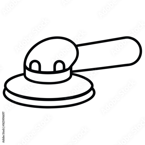 Orbital sander illustration with tool elements