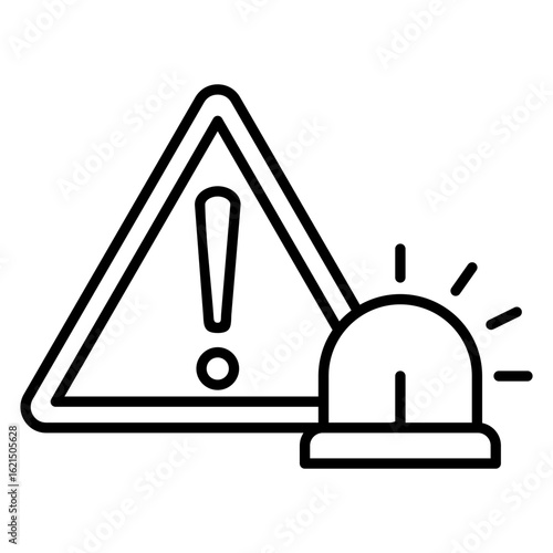 Incident Icon Vector Illustration Line Version 