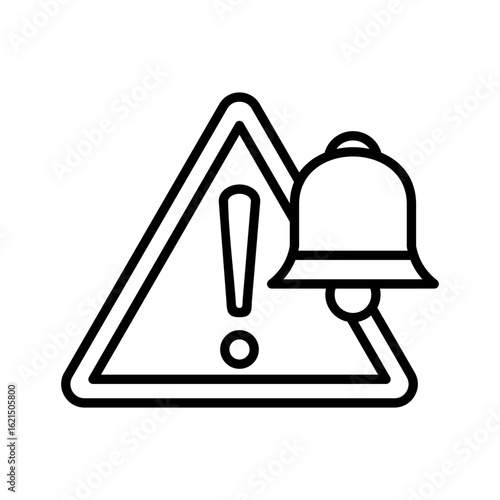 Emergency Notification Icon Vector Illustration Line Version