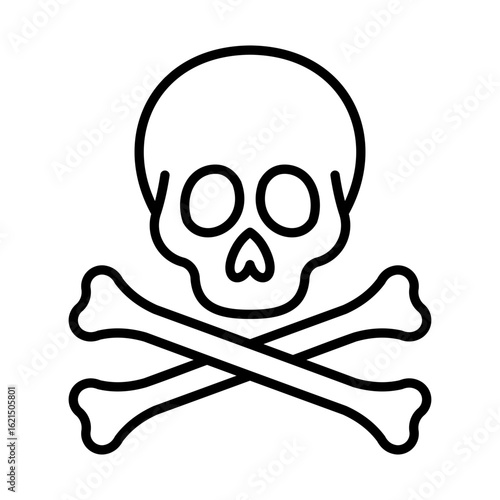 Danger Icon Vector Illustration Line Version