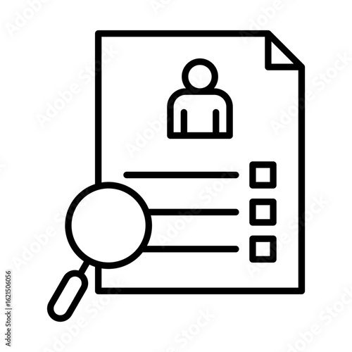 Investigation Icon Vector Illustration Line Version
