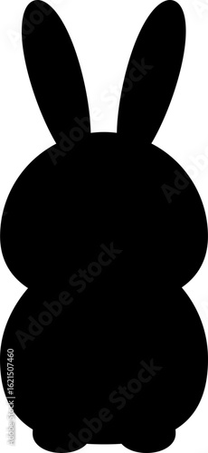 black rabbit silhouette