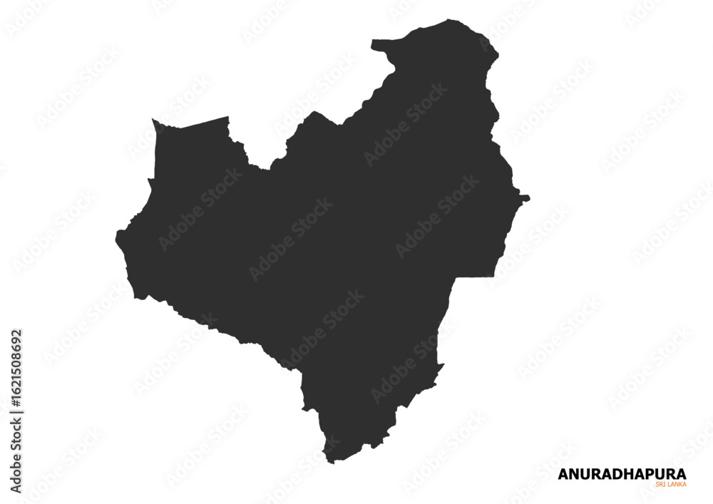 A Historic Silhouette Map of Anuradhapura, Sri Lanka A Historic Silhouette Map of Anuradhapura, Sri Lanka