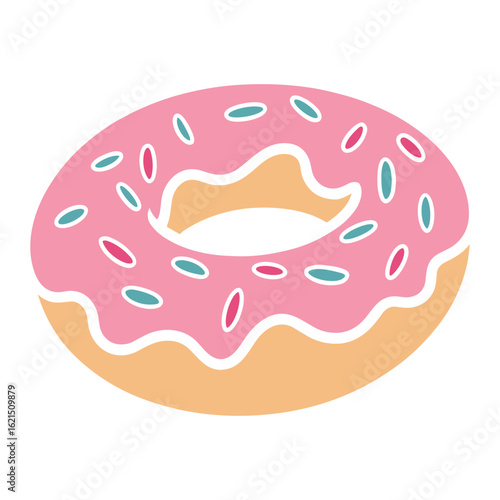 Strawberry Frosted Donut with Sprinkles