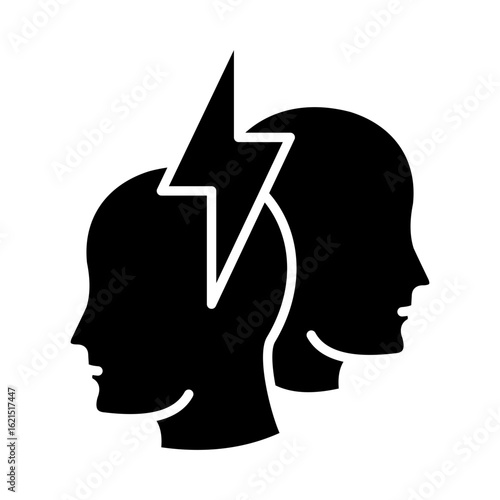 Conflict Icon Vector Illustration Glyph Version