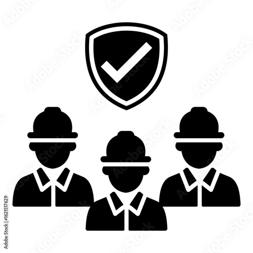 Rescue Team Icon Vector Illustration Glyph Version