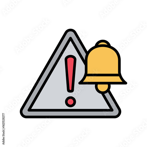 Emergency Notification Icon Vector Illustration Color Version