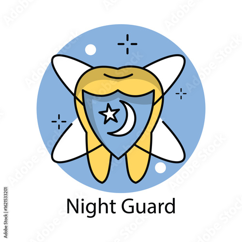 Night Guard Icon. Vector Design