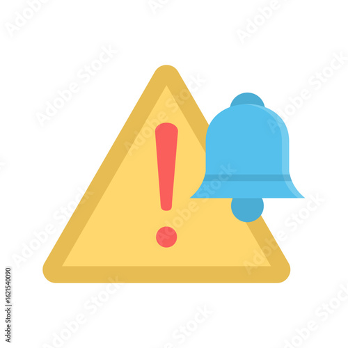 Emergency Notification Icon Vector Illustration Flat Version